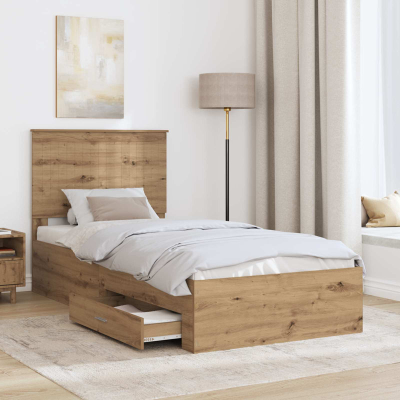 Bed Frame, Single (3'), Artisan Oak