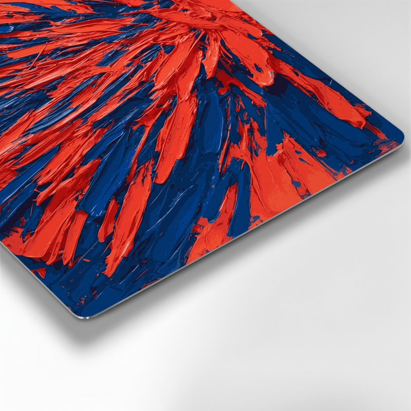 Neo Expressionism 51 Blue Metal Wall Art, 288" H x 432" W x 0.05" D