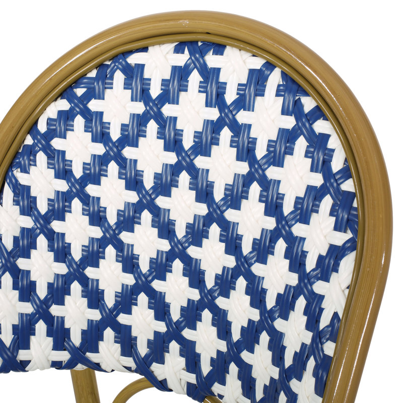 Fauteuils de patio, Bleu et blanc