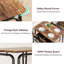 Ensemble de table de salle à manger 5 pièces pour 4 personnes avec chaises à dossier, plateau de table en panneau de fibres à densité moyenne 27,5 x 43,3 pouces, ensemble de tables de cuisine compactes en noir / rétro / gris / gris délavé pour économiser de l'espace, un appartement, un coin-repas, un café-1610652892-1610652893-1610652888