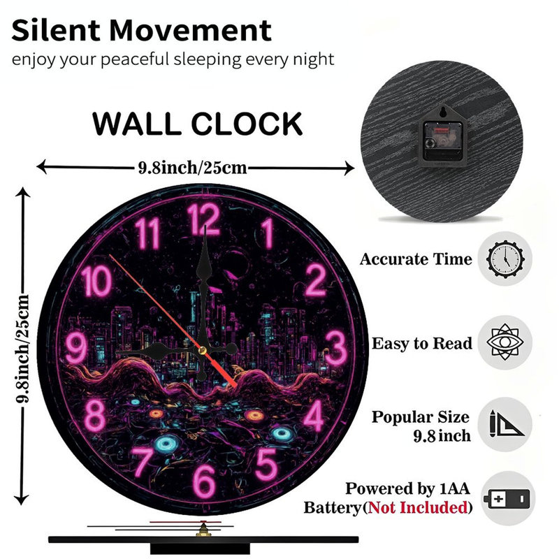 Horloge néon