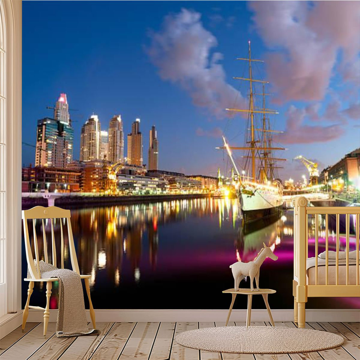 Latitude Run® Peel and Stick Canvas Wallpaper Wall Mural buenos aires