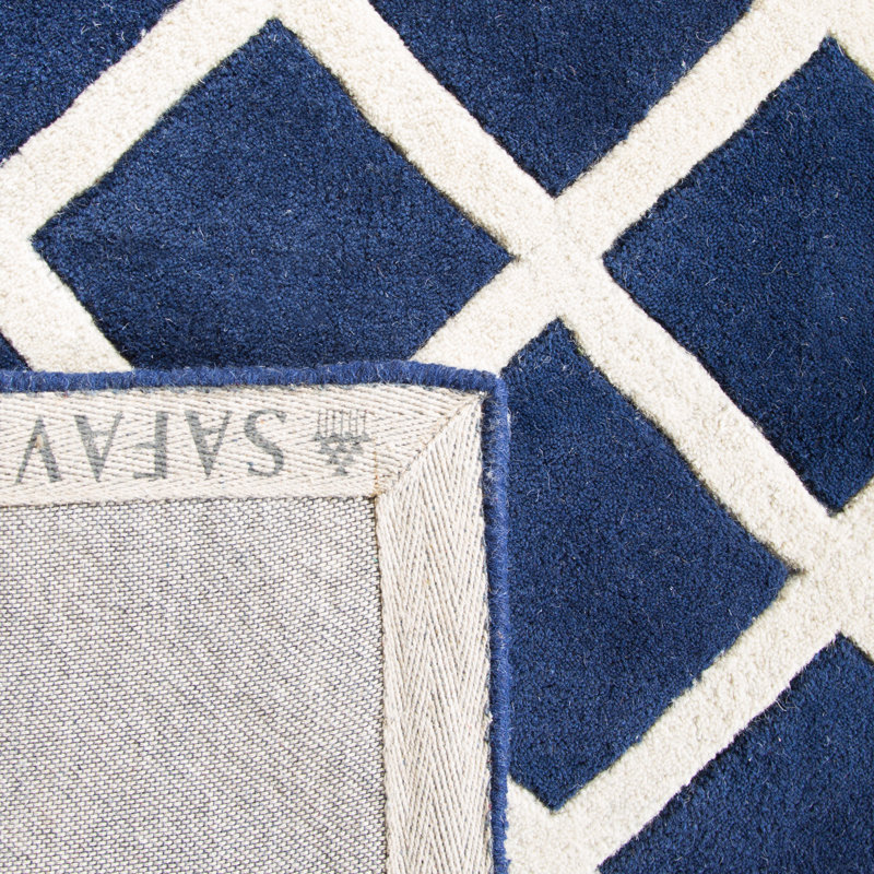 Teresita Hand Tufted Wool Geometric Rug, Round 7'