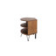 Table de coin en bois récupéré en forme de ventilateur pour le salon, peu encombrante et esthétique