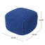 Pouf confortable en coton tricoté pour une utilisation polyvalente et relaxante