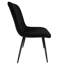 Kimballton 47cm H Tufted Velvet Upholstered Upholstered Back Side Chair in Black