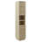 Render Tall Narrow Faux Travertine Linen Storage Cabinet In Travertine