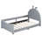 Twin Size Upholstered Daybed With Rabbit Ear Shaped Headboard, Gray-217153179