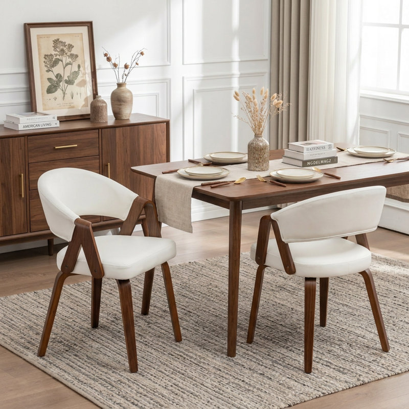 Chaise rembourrée Ayala, White