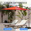 Parasol en porte-à-faux rond avec contrepoids 120 po Beeram-587481309
