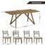 Ensemble de salle à manger Avery, table de salle à manger en trépied avec chaises élégantes, chêne clair-993539238
