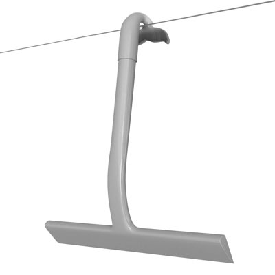 Shower Squeegee, Hang Anywhere Shower Squeegee with Hook Design for Easy Hanging and Cleaning, (Gray)