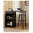 Retro Rubber Wood Black Extendable Bar Table