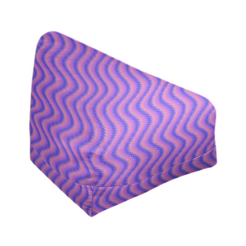 Sac de pois Kitterman, H 27 po x l 30 po x P 25 po, Pouf fauteuil, Bleu foncé / saumon foncé