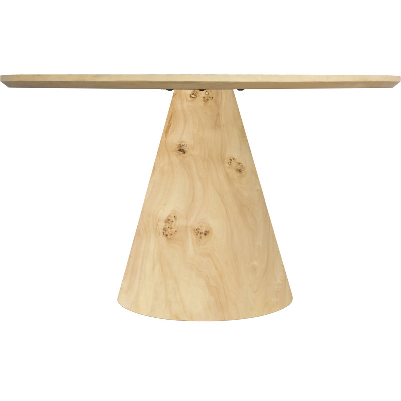 Ash Round Solid Wood Top Dining Table
