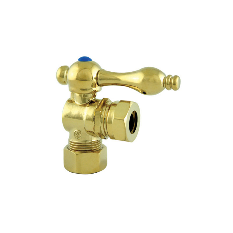 Quarter Single hole Bathroom Faucet, Polished Brass