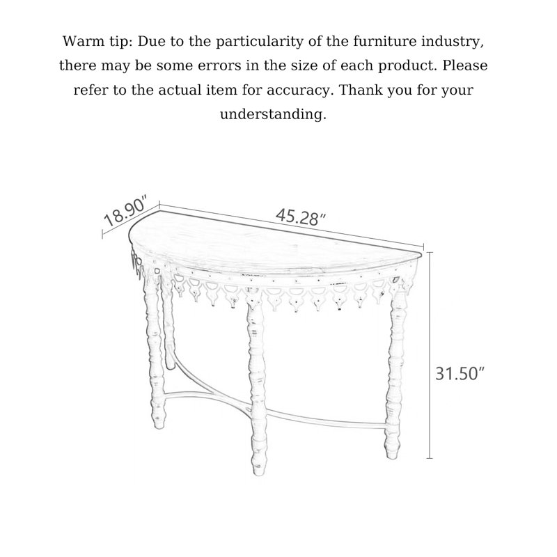 Simple Retro Distressed Console Table