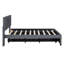 Lit plateforme tapissier avec tête de lit et lit gigogne à motif brique-1251171050
