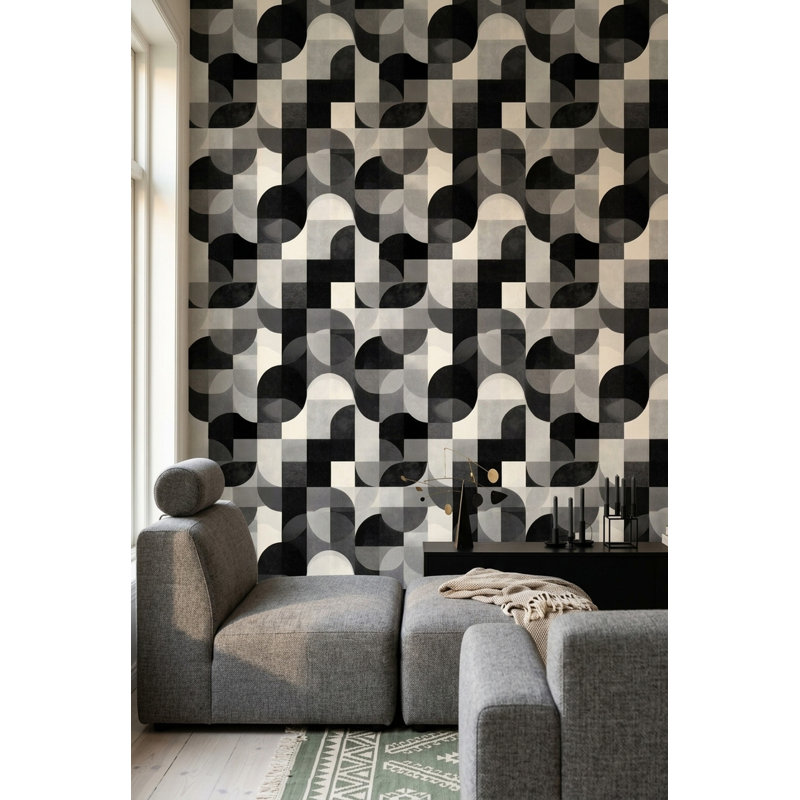 Murale moderne Mid Century, Peler et coller