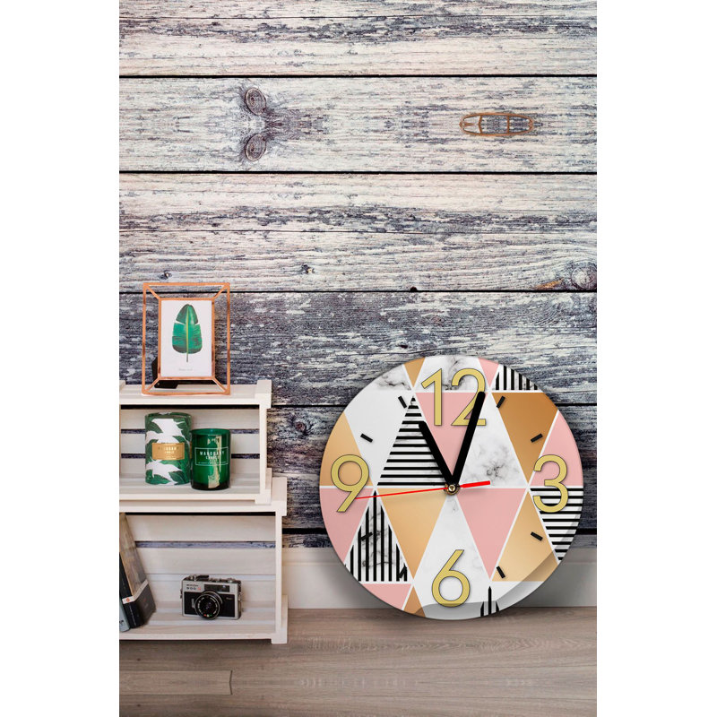 Horloge décorative en panneau de fibres à densité moyenne