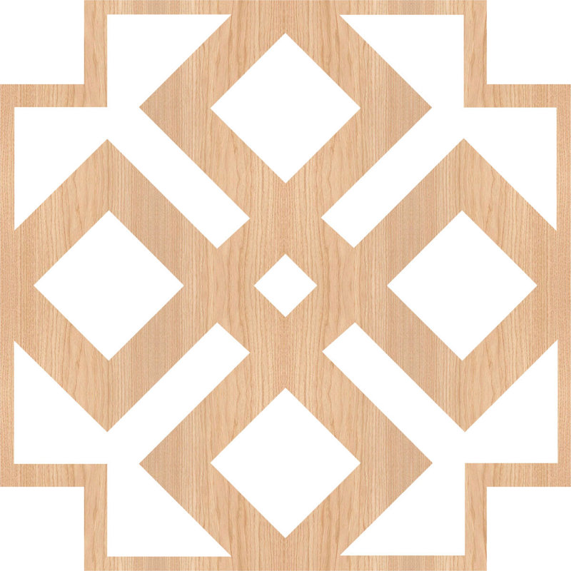 Panneau mural 3D 7,375 "x 7,375", Hickory, H 11,375 po x l 11,375 po