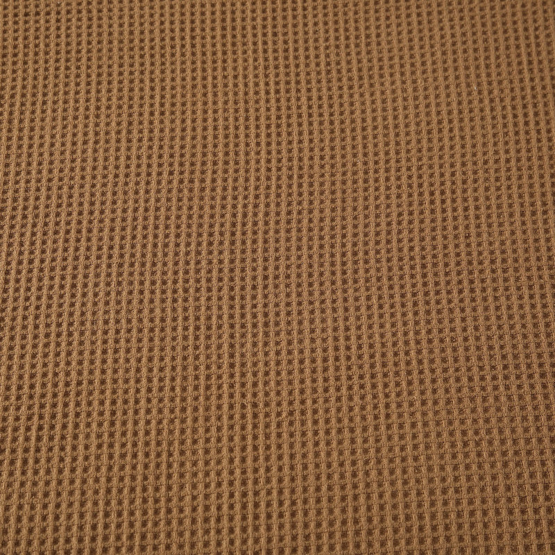 Full Brown Cotton Knitted Reversible Blanket Set