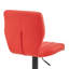 Tabouret de bar pivotant réglable en similicuir rouge