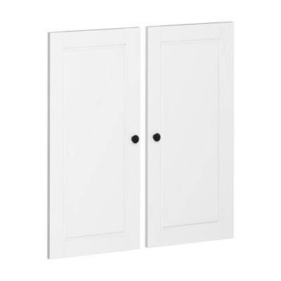 Bryannah 100% Solid Wood Modular Kitchen Pantry Raised Panel Double Door Kit