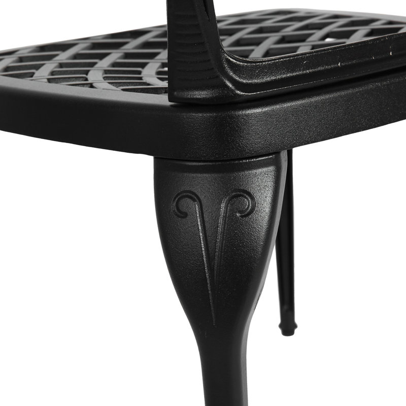 Darby Home Co Bistro Set 3 Piece Rustproof Cast Aluminum Patio ...