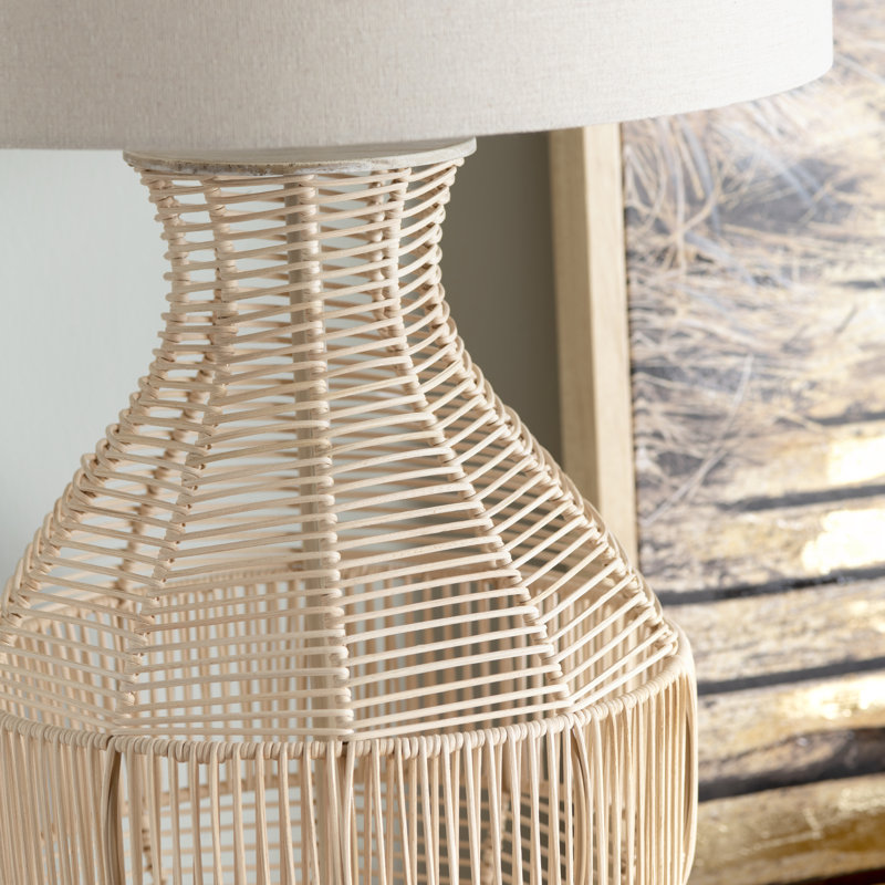 Lampe de table en rotin Amarey
