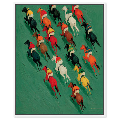 «Horse Racing I», reproduction sur toile encadrée