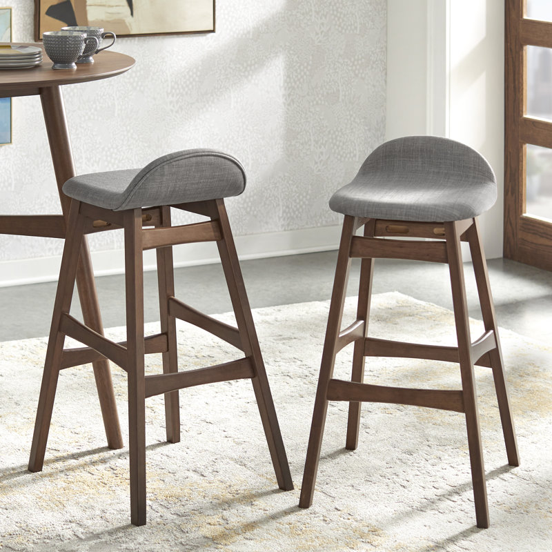 Ralphy Upholstered Counter Stool with Solid Wood Frame