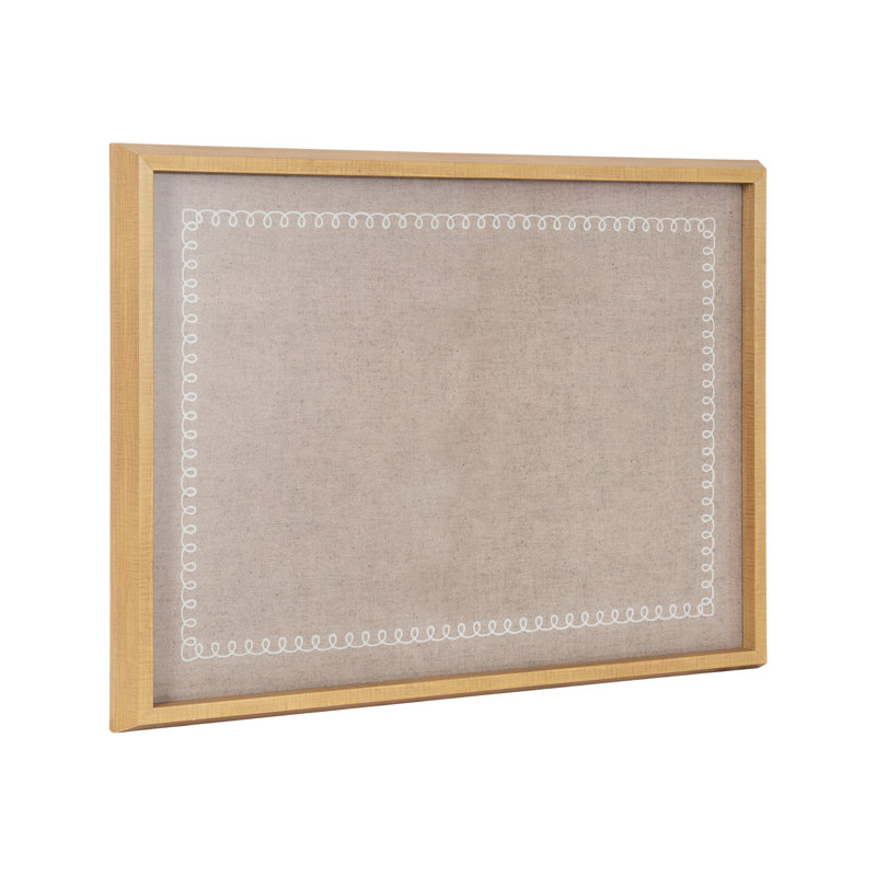 Tableau blanc neutre en lin et blanc festonné par The Creative Bunch Studio, Blake naturel