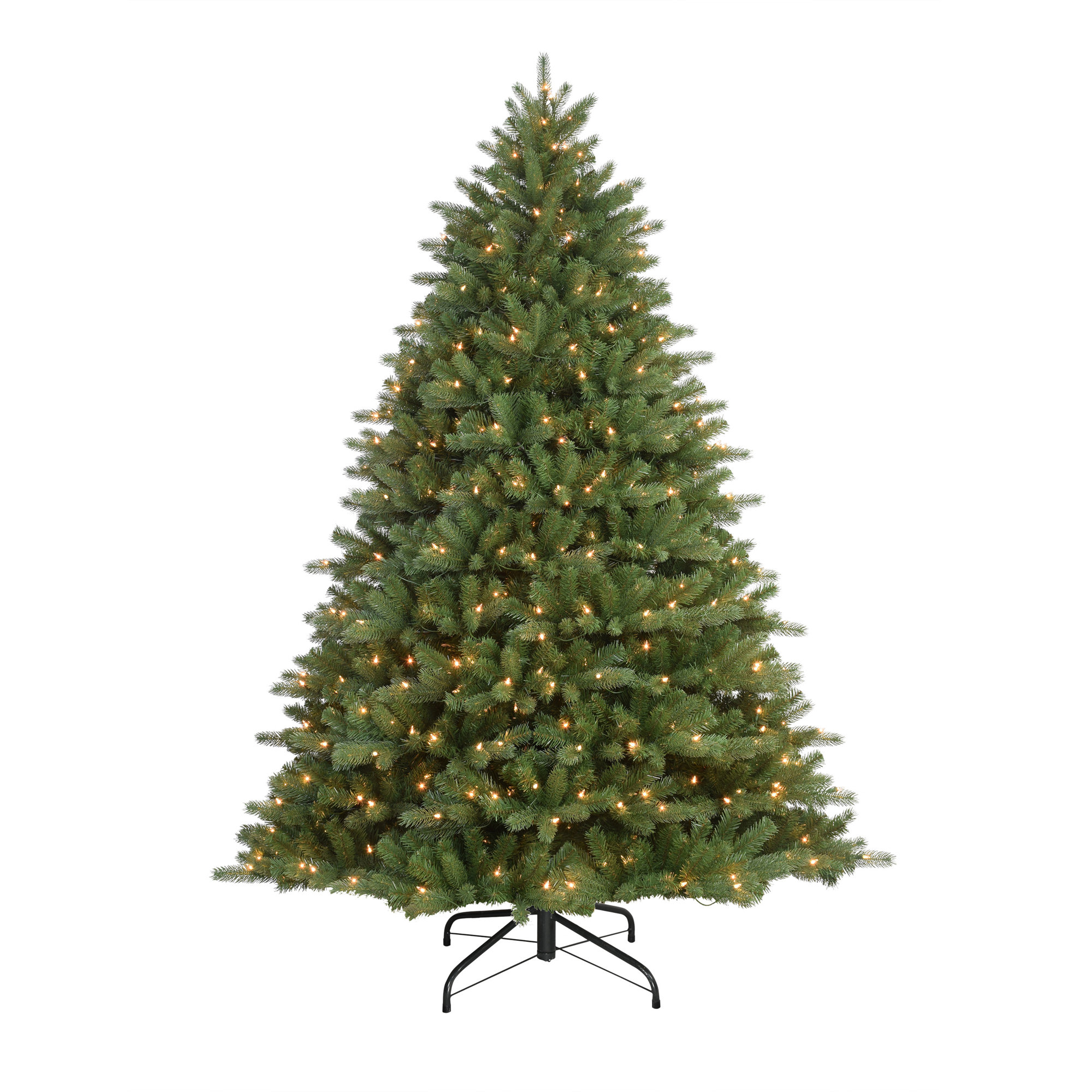 Lighted Artificial Fir Christmas Tree, 7.5' H