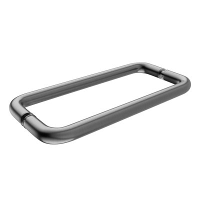 Brixwell TB-12BTB-SC Standard Tubular Shower Towel Bar Back to Back Mount Without Washers 12" Center To Center Satin Chrome Finish