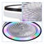 Ventilateur de plafond sans lame 19 pouces avec lumière, ventilateur encastré à DEL à intensité variable RVB avec télécommande à 6 vitesses - Ventilateur de plafond silencieux pour chambre à coucher et fête, blanc