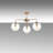 Modern Copper Chandelier, Vintage Design, 22 x 22 x 17 inches | Metal Body with Glass Cap, Adjustable Height | Fits 3 x E14 Bulbs (Max 40W) | Stylish Lighting for Glam, Scandinavian, & Novelty Décor-1266140220-1266140221