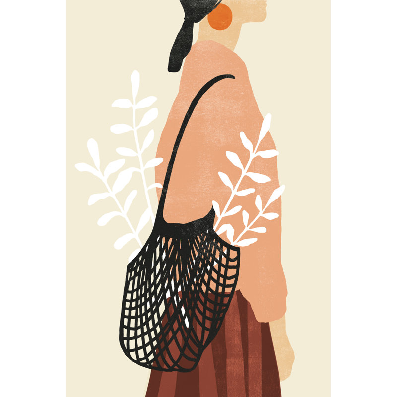 Gatherer I by Emma Scarvey - Painting, 122 cm H x 81 cm W, Black Floater Framed