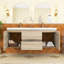 Ensemble de meuble-lavabo mural 59 po avec plateau en résine 59 po-1273943107