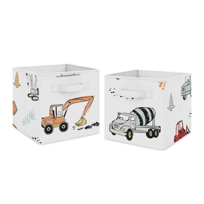 Construction Truck Storage Fabric Bin Set