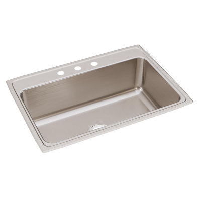 Lustertone 31" L x 22" W Drop-In Kitchen Sink