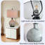 Lampe de table élégante et élégante en verre