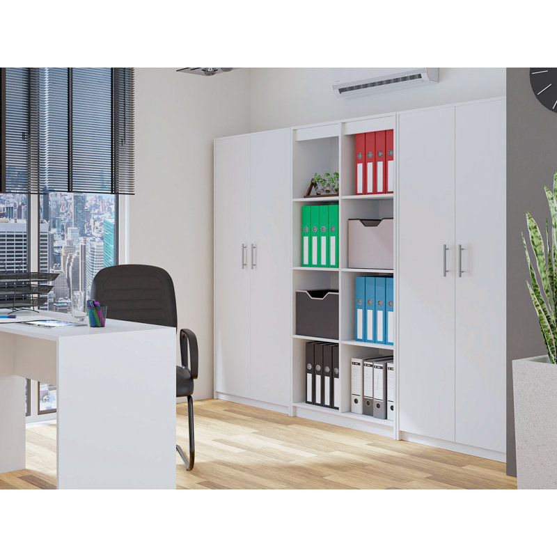 Jahmeek 180cm H x 74cm W Bookcase, White