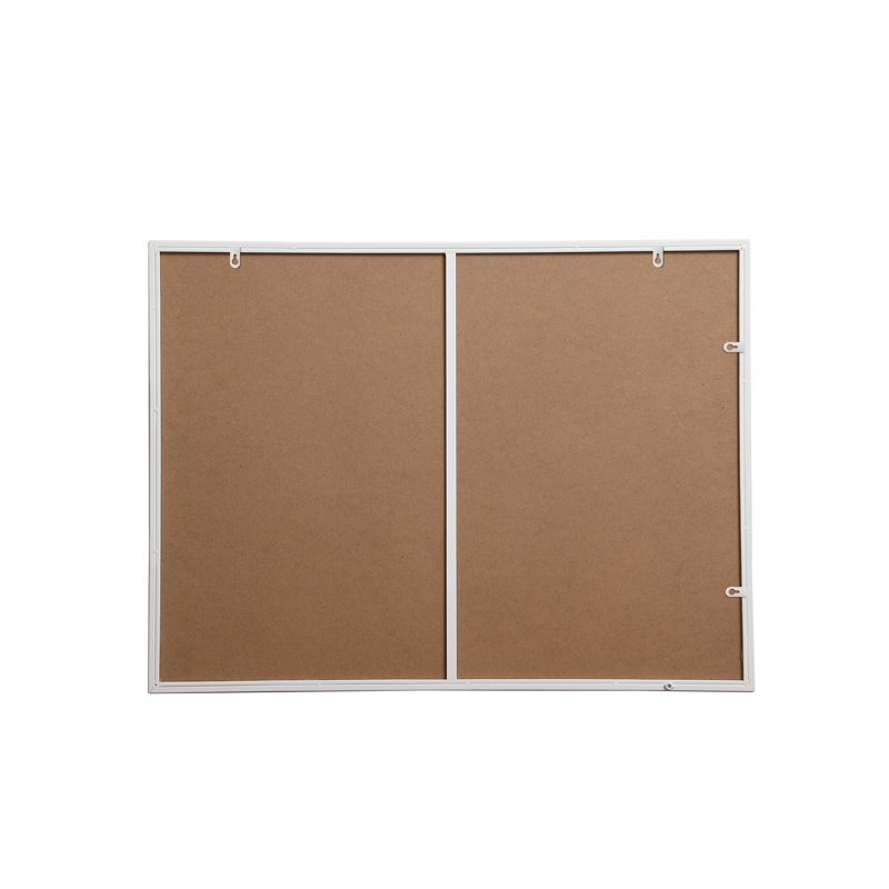 Sabine Metal Rectangle Wall Mirror, 36" x 27", White