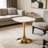 Square Dining Table, 23.6" Table With Thickened Edge Decor Tabletop & Metal Pedestal, Mid Century Modern Bistro Table For Kitchen, Small Places, Living Room, Cafe-2137091313-2137091316
