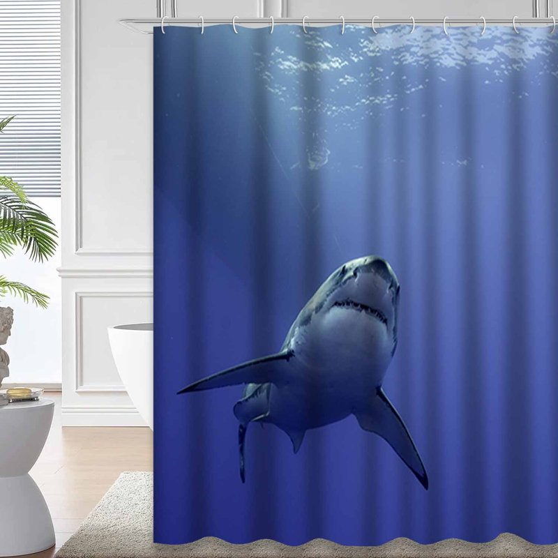 Rideau de douche blanc imperméable, rideaux de douche pour la salle de bain avec 12 crochets, 72" L x 72" W