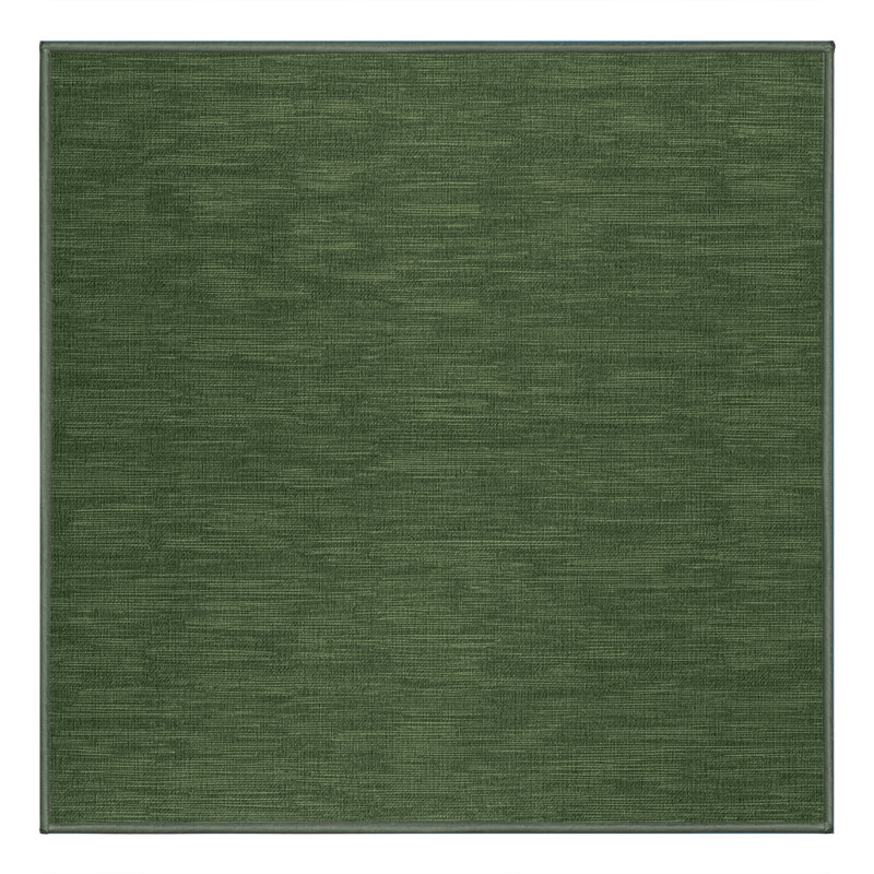 Tapis vert uni lavable à la machine, Carré 6 pi