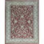 Wool Oriental Area Rug in Rust/Ivory