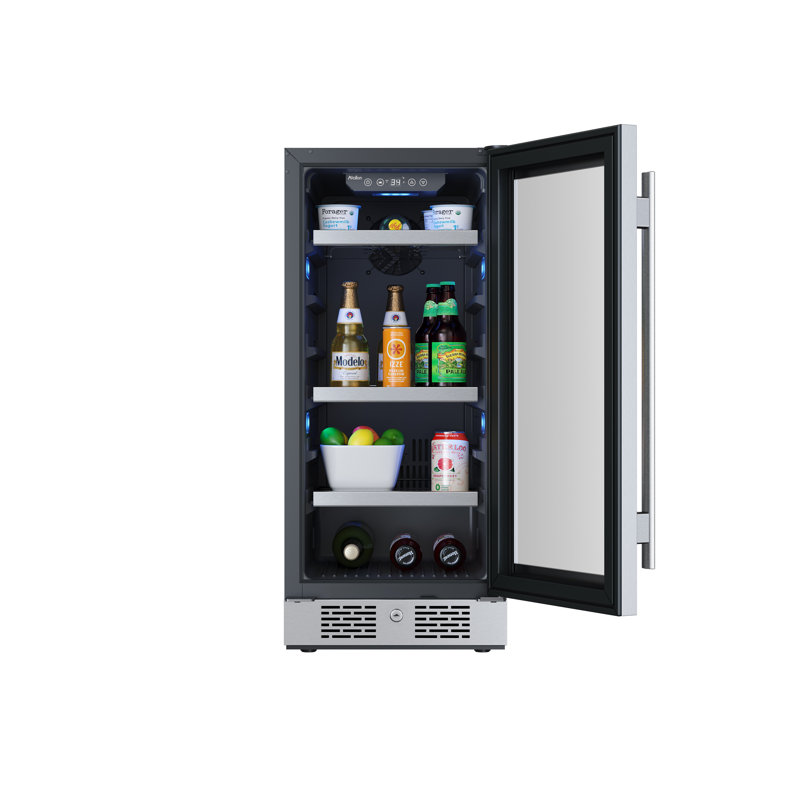 Avallon 15'' W Convertible 86 Cans (12 oz.) Beverage Cooler with Glass Door, Right