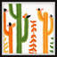 Reproduction d’art sur papier "Colorful Cactuses II"-479253603